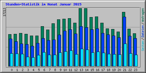 Stunden-Statistik im Monat Januar 2015